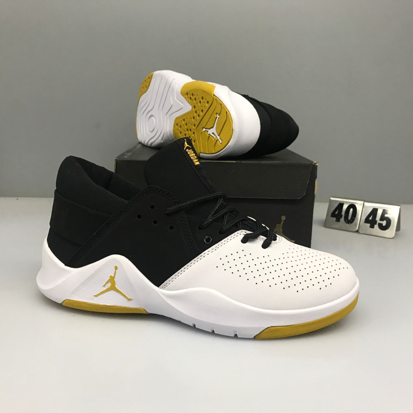 Nike Jordan Flight Fresh White Black Yellow Shoes